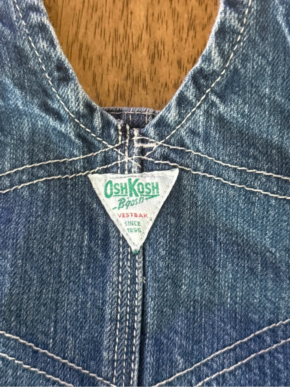 OshKosh B'gosh Vestbak Girls Denim Overall‎ Dress - Blue 24mos